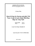 Luận văn Thạc sĩ Kinh tế: Quan hệ hợp tác thương mại giữa Việt Nam và một số nước thuộc Hội đồng Hợp tác vùng Vịnh