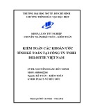 Khóa luận tốt nghiệp: Kiểm toán các khoản ước tính kế toán tại Công ty TNHH Deloitte Việt Nam