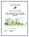 Khóa luận tốt nghiệp: Phân tích báo cáo tài chính Công ty cổ phần Phát triển nhà Thủ Đức