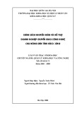 Luận văn Thạc sĩ Khoa học: Chính sách khuyến khích và hỗ trợ doanh nghiệp chuyển giao công nghệ cho nông dân tỉnh Hải Dương