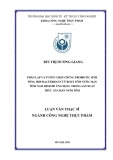 Luận văn Thạc sĩ Công nghệ thực phẩm: Phân lập và tuyển chọn chủng probiotic sinh tổng hợp bacteriocin từ ruột tôm nước mặn tỉnh Nam Định để ứng dụng trong sản xuất thức ăn chăn nuôi tôm