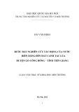 Luận văn Thạc sĩ Khoa học môi trường: Bước đầu nghiên cứu tác động của nước biển dâng đến đất canh tác lúa huyện Gò Công Đông – tỉnh Tiền Giang