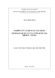 Luận văn Thạc sĩ Khoa học môi trường: Nghiên cứu và đề xuất, xây dựng kế hoạch quản lý của vườn quốc gia Bidoup – Núi Bà