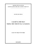 Luận văn Thạc sĩ Văn học: Cảm hứng phê phán trong tiểu thuyết Ma Văn Kháng