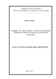 Luận văn Thạc sĩ Khoa học môi trường: Nghiên cứu thực trạng và đề xuất giải pháp kiểm soát sinh vật ngoại lai xâm hại ở Vĩnh Phúc