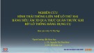 Bài giảng Nghiên cứu hình thái thông liên nhĩ lỗ thứ hai bằng siêu âm 3D qua thực quản trước khi bít lỗ thông bằng dụng cụ