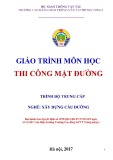 Giáo trình Thi công mặt đường (Nghề Xây dựng cầu đường – Trình độ trung cấp) – Trường CĐ GTVT Trung ương I