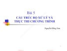 Bài giảng Kiến trúc máy tính và hệ điều hành: Bài 5 - Nguyễn Hồng Sơn