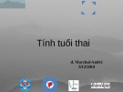 Bài giảng Tính tuổi thai