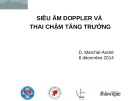 Bài giảng Siêu âm Doppler và thai chậm tăng trưởng