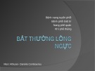 Bài giảng Bất thường lồng ngực