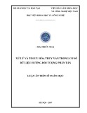 Luận án Tiến sĩ Toán học: Xử lý và tối ưu hóa truy vấn trong cơ sở dữ liệu hướng đối tượng phân tán