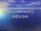 Bài giảng Rối loạn nước điện giải