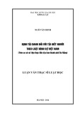 Luận văn Thạc sĩ Luật học: Định tội danh đối với tội giết người theo luật hình sự Việt Nam (trên cơ sở số liệu thực tiễn địa bàn thành phố Đà Nẵng)