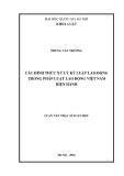 Luận văn Thạc sĩ Luật học: Các hình thức xử lý kỷ luật lao động trong pháp luật lao động Việt Nam hiện hành