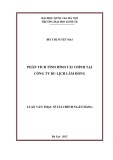 Luận văn Thạc sĩ Quản trị kinh doanh: Phân tích tình hình tài chính tại công ty du lịch Lâm Đồng