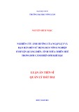 Luận án Tiến sĩ Quản lý đất đai: Nghiên cứu ảnh hưởng của ngập lụt và hạn hán đến sử dụng đất nông nghiệp ở huyện Quảng Điền, tỉnh Thừa Thiên - Huế trong bối cảnh biến đổi khí hậu