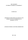 Summary of medical doctoral dissertation: Assessment of treatment outcome of acute obstructive pyelonephritis due to ureteral calculi