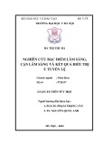 Luận án Tiến sĩ Y học: Nghiên cứu đặc điểm lâm sàng, cận lâm sàng và kết quả điều trị u tuyến lệ