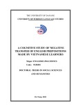 Doctoral thesis in Social sciences and humanities: A cognitive study of negative transfer of English prepositions made by Vietnamese learners