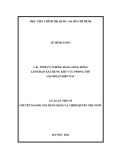 Luận án Tiến sĩ Xây dựng Đảng và Chính quyền nhà nước: Các tỉnh ủy ở đồng bằng sông Hồng lãnh đạo xây dựng khu vực phòng thủ giai đoạn hiện nay