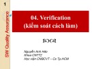 Bài giảng Đảm bảo chất lượng phần mềm: Kiểm soát cách làm - Nguyễn Anh Hào