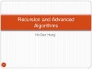 Lecture Java Programming Language: Recursion and Advanced Algorithms - Ho Dac Hung