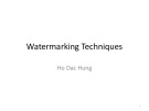 Lecture Steganography: Watermarking techniques - Ho Dac Hung