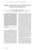 Nghiên cứu ứng dụng mạng LSTM để dự đoán nhiệt độ cho hệ thống HVAC