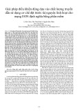 Giải pháp điều khiển động dựa vào chất lượng truyền dẫn sử dụng cơ chế đặt trước tài nguyên linh hoạt cho mạng EON định nghĩa bằng phần mềm