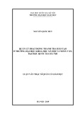 Luận văn Thạc sĩ Quản lý giáo dục: Quản lý hoạt động thanh tra đào tạo ở trường đại học Khoa học Xã hội và Nhân văn, Đại học quốc gia Hà Nội