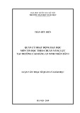 Luận văn Thạc sĩ Quản lý giáo dục: Quản lý hoạt động dạy học môn tin học theo chuẩn năng lực tại trường Cao đẳng An ninh nhân dân I