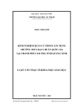 Luận văn Thạc sĩ Khoa học giáo dục: Kinh nghiệm quản lý trong xây dựng trường THCS đạt chuẩn quốc gia tại thành phố Cẩm Phả tỉnh Quảng Ninh