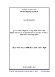 Luận văn Thạc sĩ Khoa học giáo dục: Quản lí hoạt động dạy học môn tiếng Anh theo chuẩn đầu ra tại trường Cao đẳng Sư phạm Điện Biên, tỉnh Điện Biên