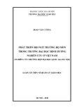 Luận án Tiến sĩ Quản lý giáo dục: Phát triển đội ngũ trưởng bộ môn trong trường đại học định hướng nghiên cứu ở Việt Nam (nghiên cứu trường hợp Đại học Quốc gia Hà Nội)