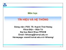 Bài giảng Tín hiệu và hệ thống: Chương 7 - Huỳnh Thái Hoàng