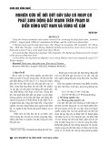 Nghiên cứu về đới đứt gãy sâu có nguy cơ phát sinh động đất mạnh trên phạm vi biển Đông Việt Nam và vùng kế cận