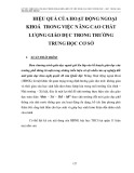 Hiệu quả của hoạt động ngoại khóa trong việc nâng cao chất lượng giáo dục trong trường trung học cơ sở