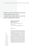 Pháp luật về lập kế hoạch sử dụng đất hàng năm cấp huyện - Một số bất cập và kiến nghị hoàn thiện