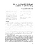 Giá trị văn hóa đá Phú Yên và phát triển du lịch bền vững