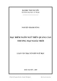 Luận văn Thạc sĩ Ngôn ngữ học: Đặc điểm ngôn ngữ trên quảng cáo thương mại ngoài trời