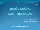 Bài giảng môn Dược lý - Bài: Thuốc chống đau thắt ngực