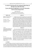 Các nhân tố ảnh hưởng đến việc áp dụng hệ thống thông tin bất động sản tại tỉnh Tiền Giang
