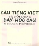 Phương pháp dạy học câu tiếng Việt ở các trường trung học phổ thông (Tái bản lần thứ 2): Phần 1