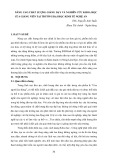 Nâng cao chất lượng giảng dạy và nghiên cứu khoa học của giảng viên tại trường Đại học Kinh tế Nghệ An