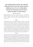 Một số định hướng trong việc thiết kế khối kiến thức ngoại ngữ trong chương trình đào tạo của các ngành không chuyên ngữ theo học chế tín chỉ tại trường Đại học Sư phạm Tp. HCM