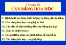 Bài giảng Hóa lý 1 - Chương 3: Cân bằng hóa học