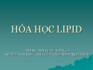 Bài giảng Hóa học Lipid - ThS.Bs. Hoàng Thị Tuệ Ngọc