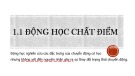 Bài giảng Vật lý 1 - Chương 1.1: Động học chất điểm