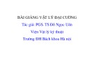 Bài giảng Vật lý đại cương 2 - Chương 1: Trường tĩnh điện